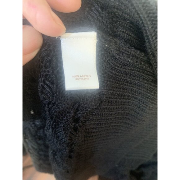 (D-103)LC‎ Lauren Conrad long sleeves womens cardinan XXL black color - Picture 7 of 8